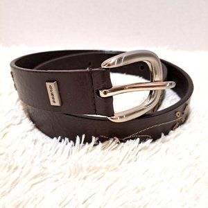 Guess Wide Brown Leather Belt